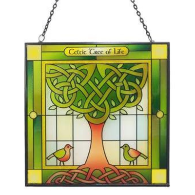 Tree of Life Glass Stained Plaque